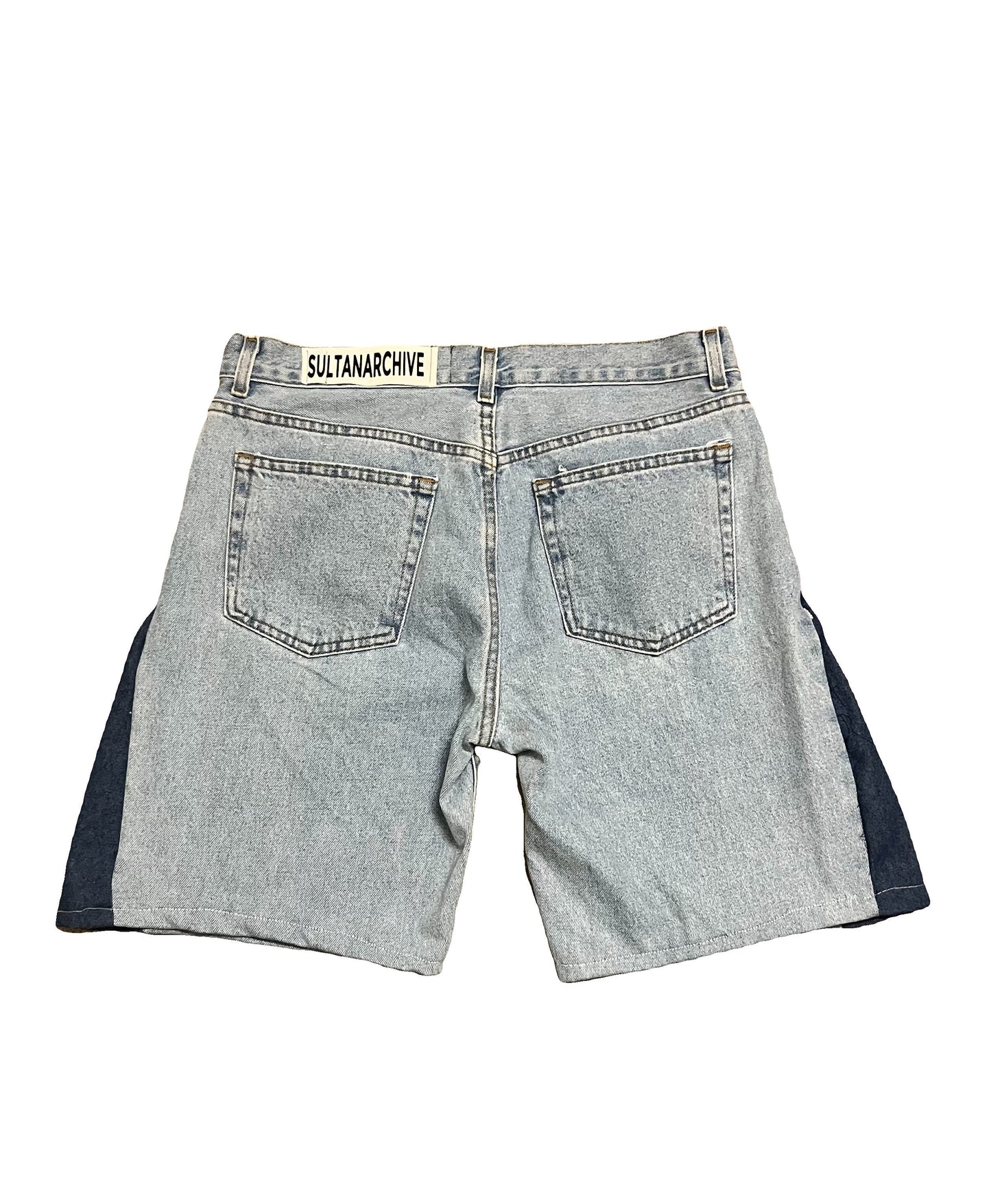 Baggy Denim Jorts (Light Blue)